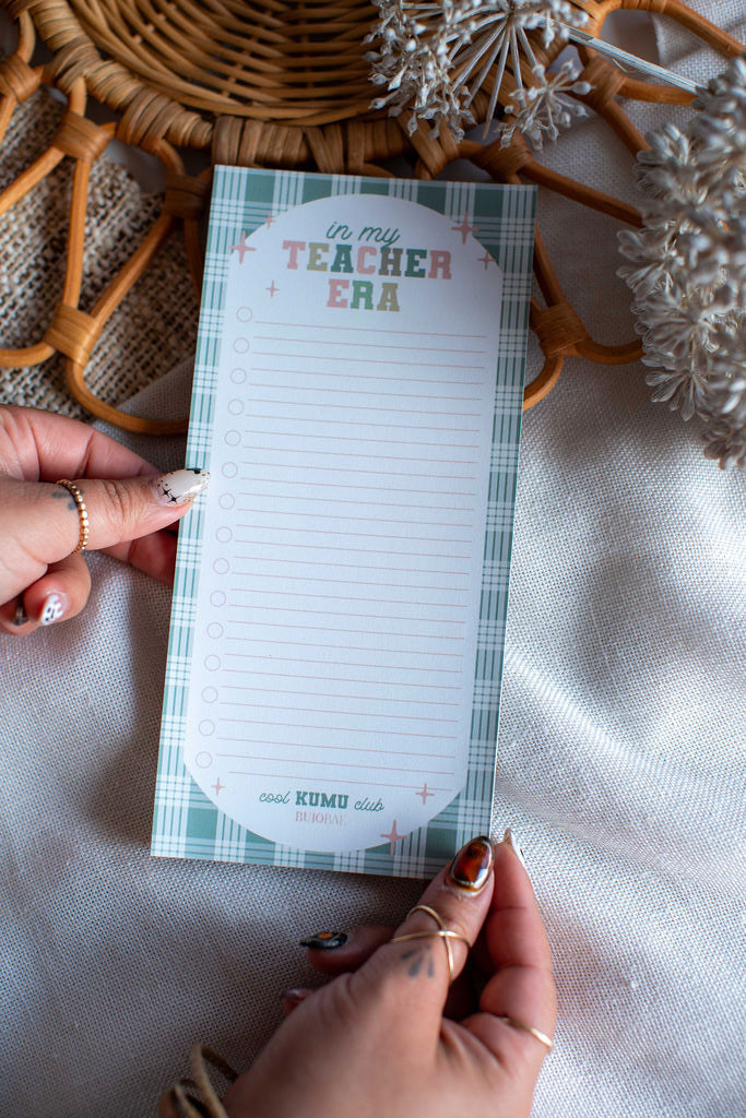 In My Teacher Era in Goal Getter Green I To Do List Notepad x COOL KUMU CLUB