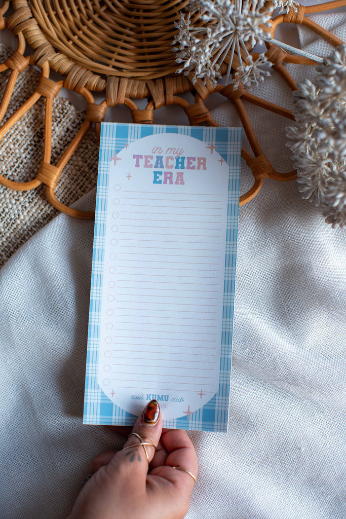 In My Teacher Era in Blue Ribbon I To Do List Notepad x COOL KUMU CLUB