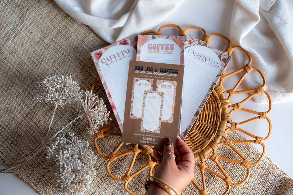 You, Me, & Coffee I To Do List Notepad PACK