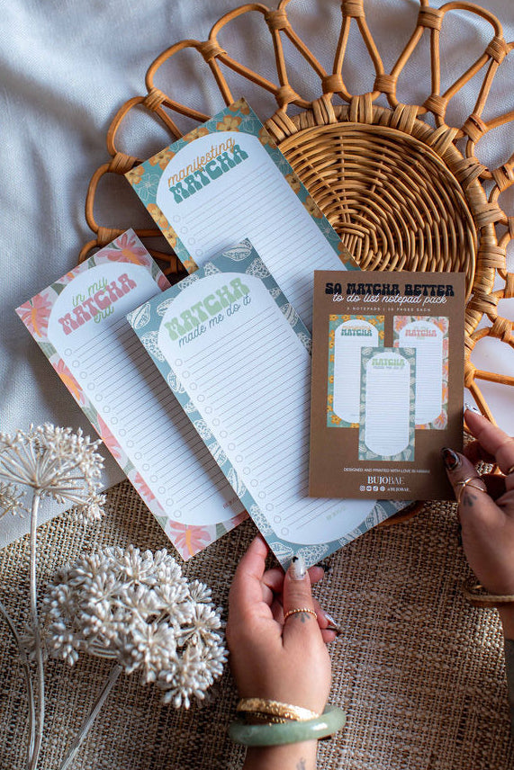 So MATCHA Better I To Do List Notepad PACK