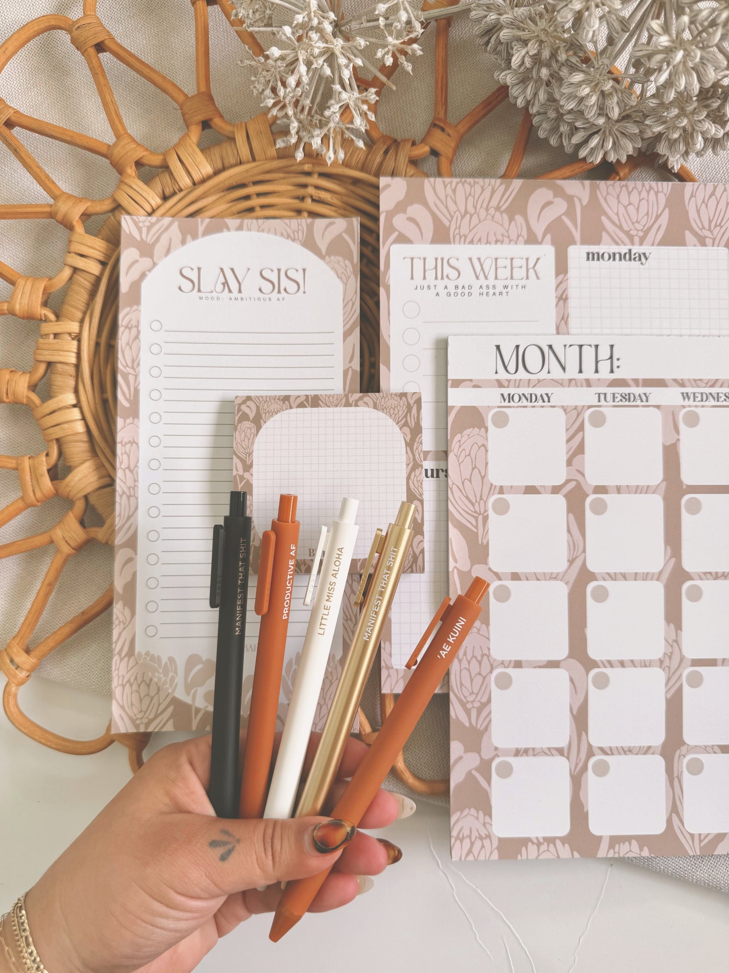 BAE in Latte | Weekly Notepad (3 months)
