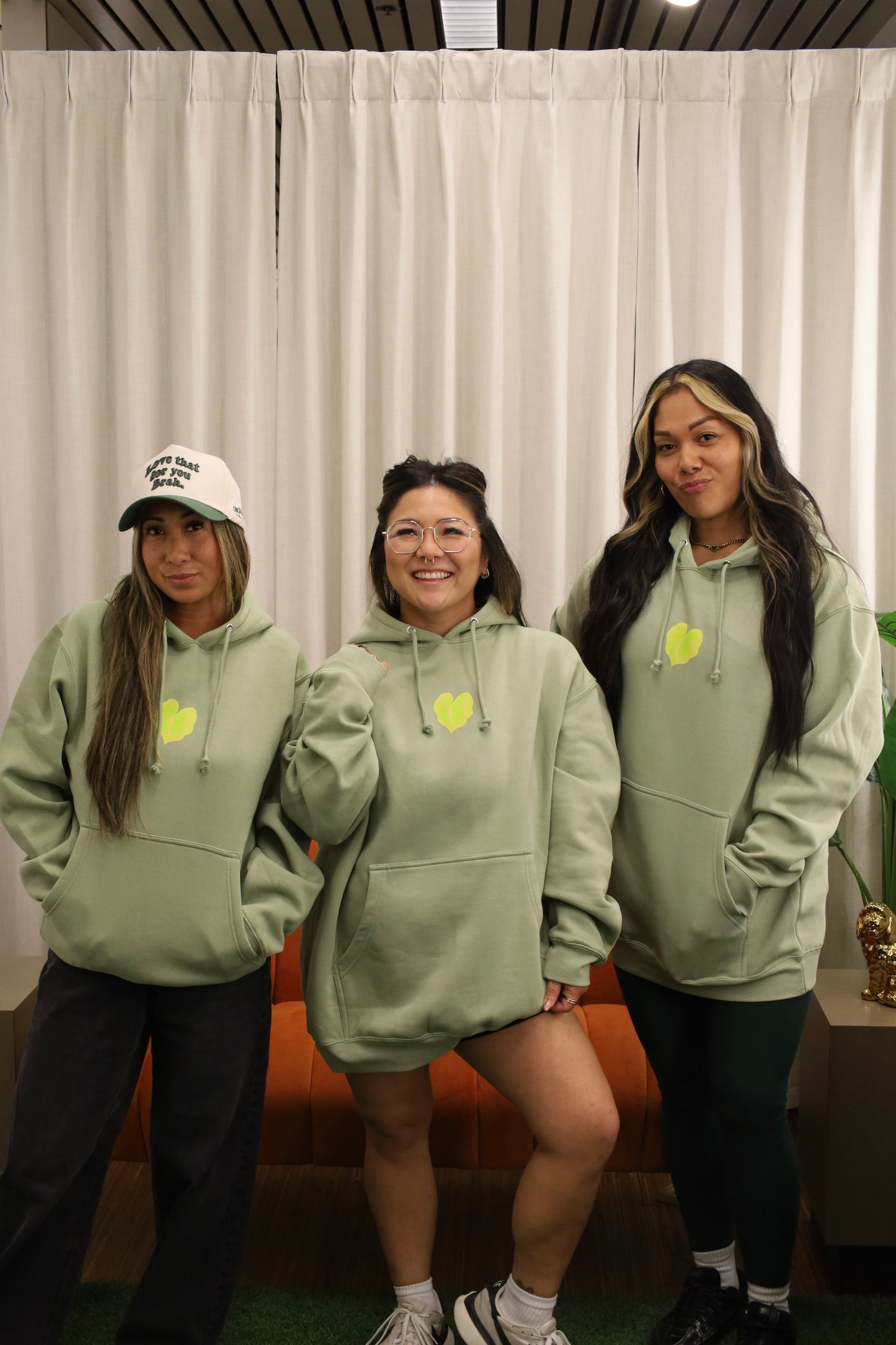 Smiley x Obake Anthurium in Matcha  | Hoodie x SHORT STACK HAWAII