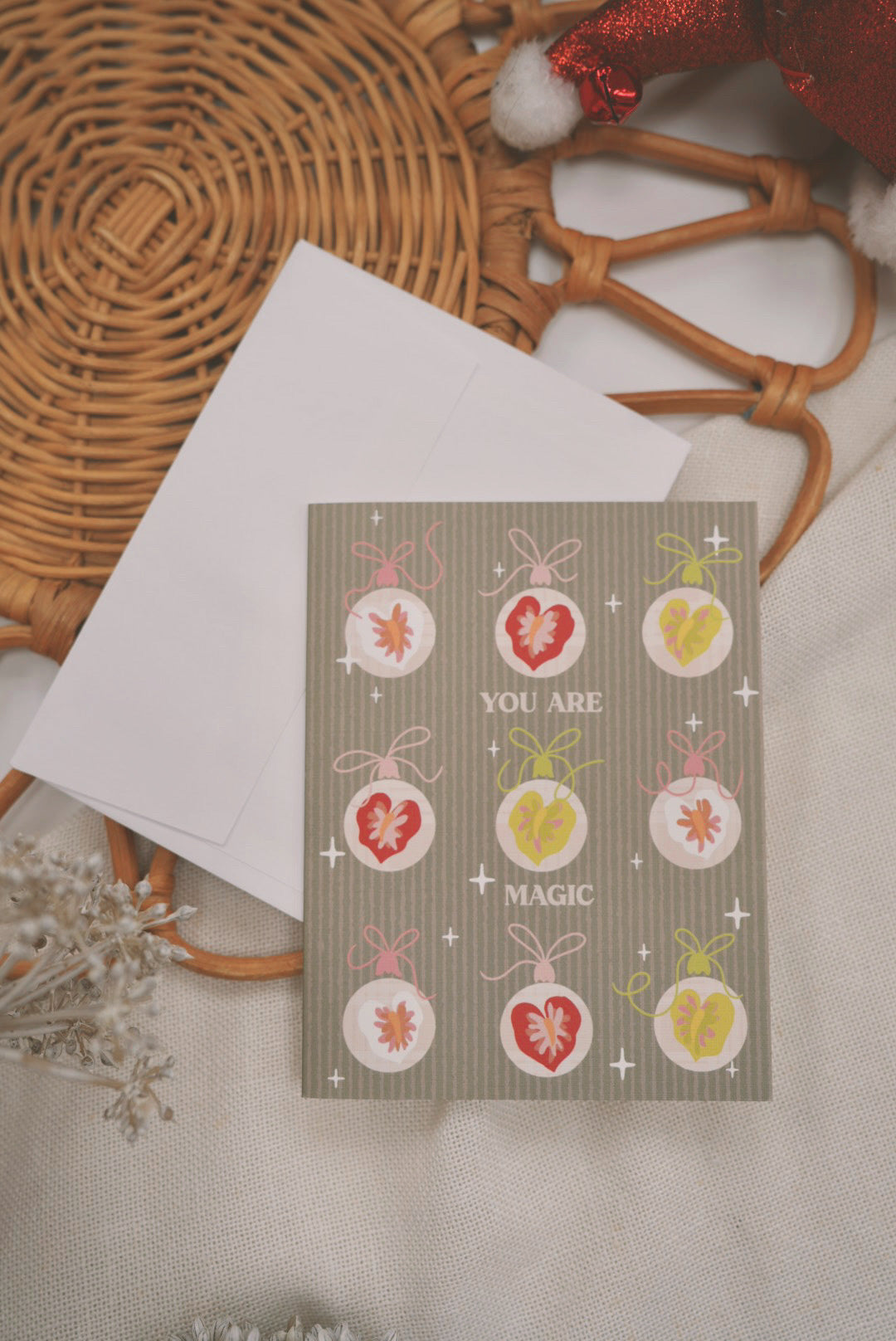 You are Magic in Anthurium Ornaments | Holiday Card