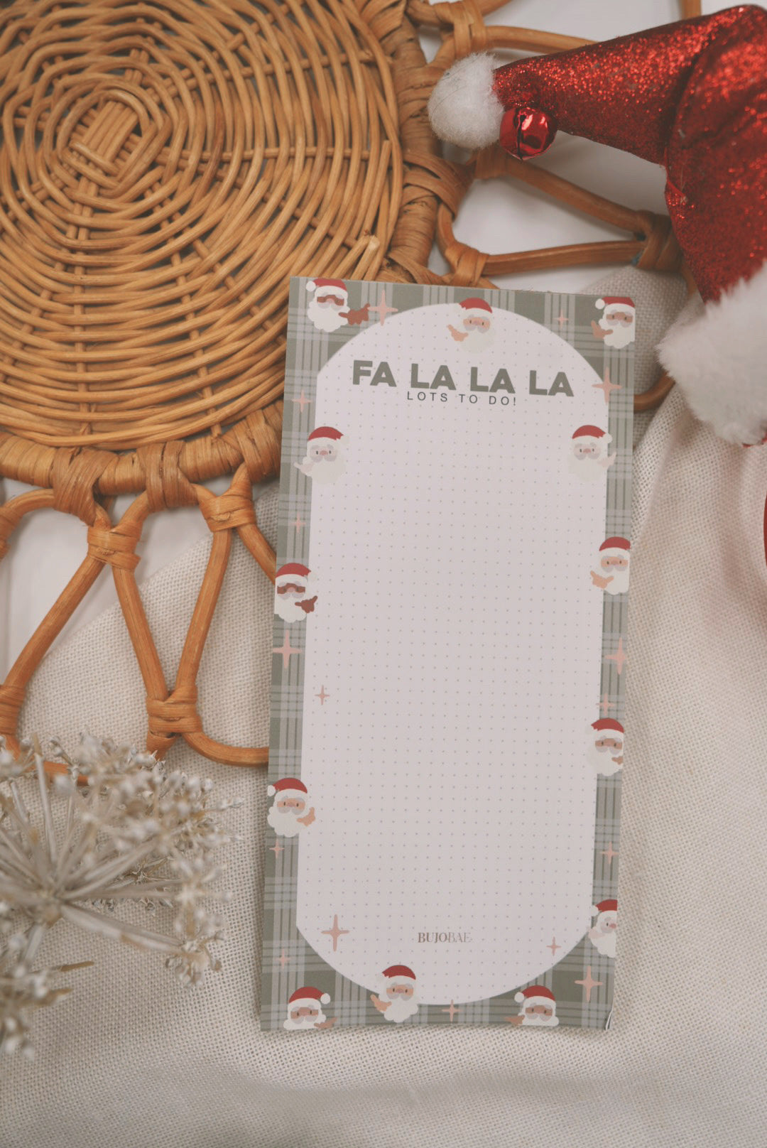 Fa La La La Lots to Do | HOLI-BAE Dot Grid Notepad