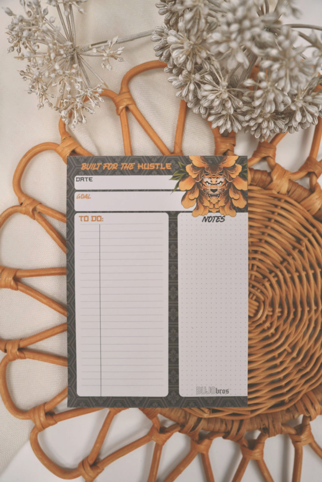 Stay Ready Bro in Peony Tiger | To Do List Notepad