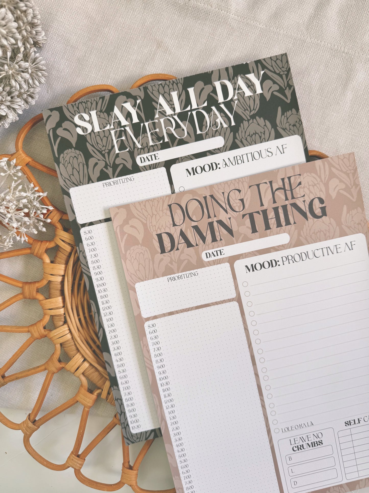BAE in Latte and Emerald | Daily Notepads