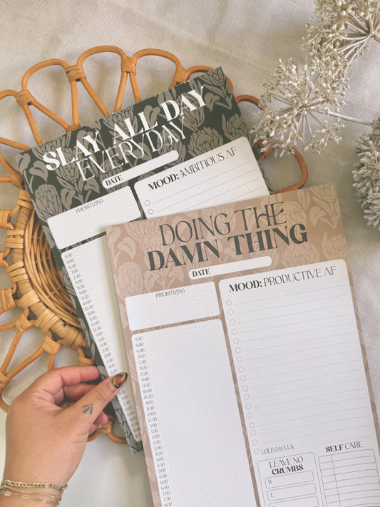 BAE in Latte and Emerald | Daily Notepads