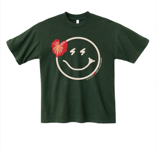 PRE ORDER: ADULT CHRISTMAS SMILEY X ANTHURIUM | Tee x SHORT STACK HAWAII