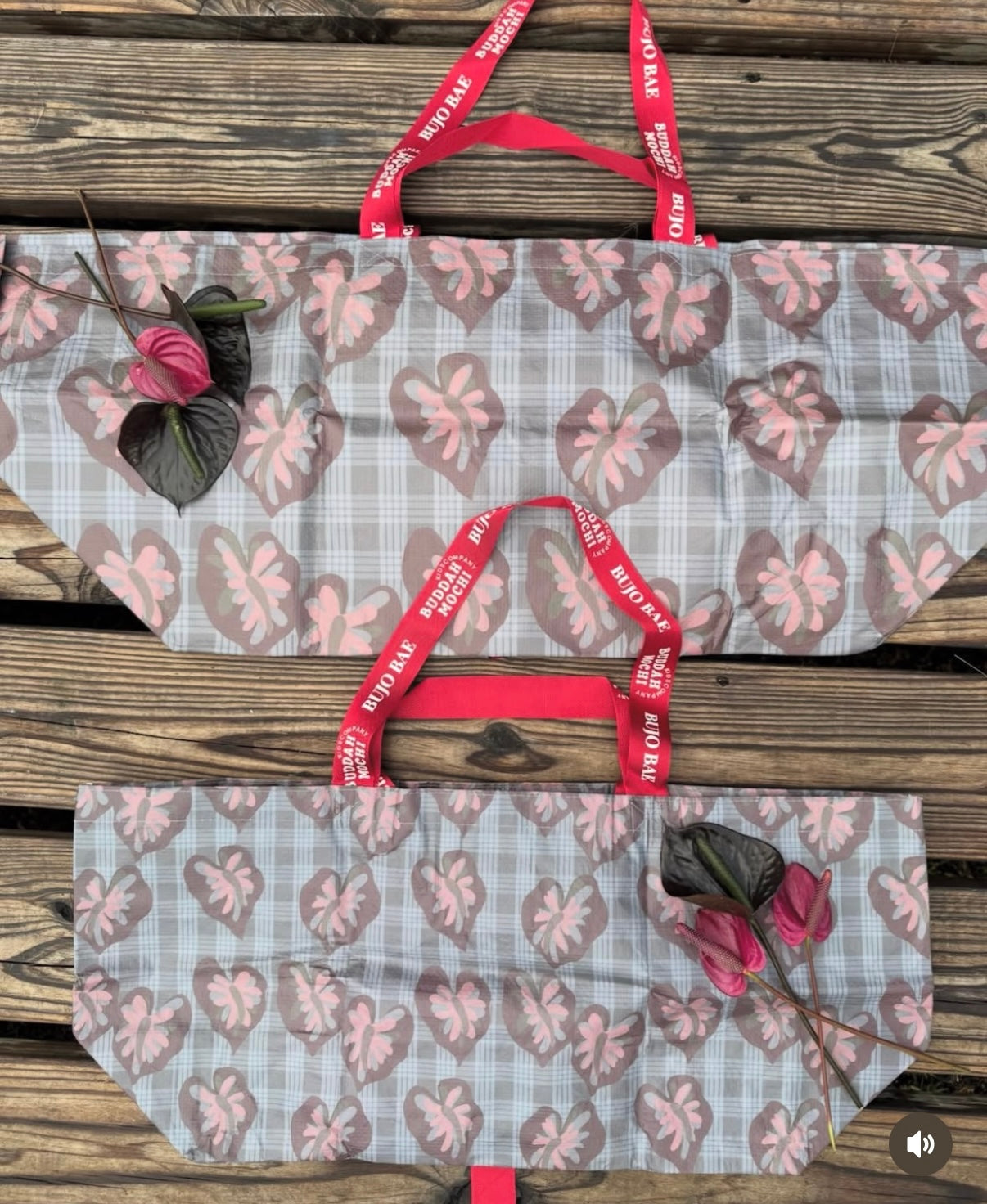 Purple Anthurium in Hometown Palaka | Bombucha Bag by BUDDAH MOCHI KIDS x Bujo Bae