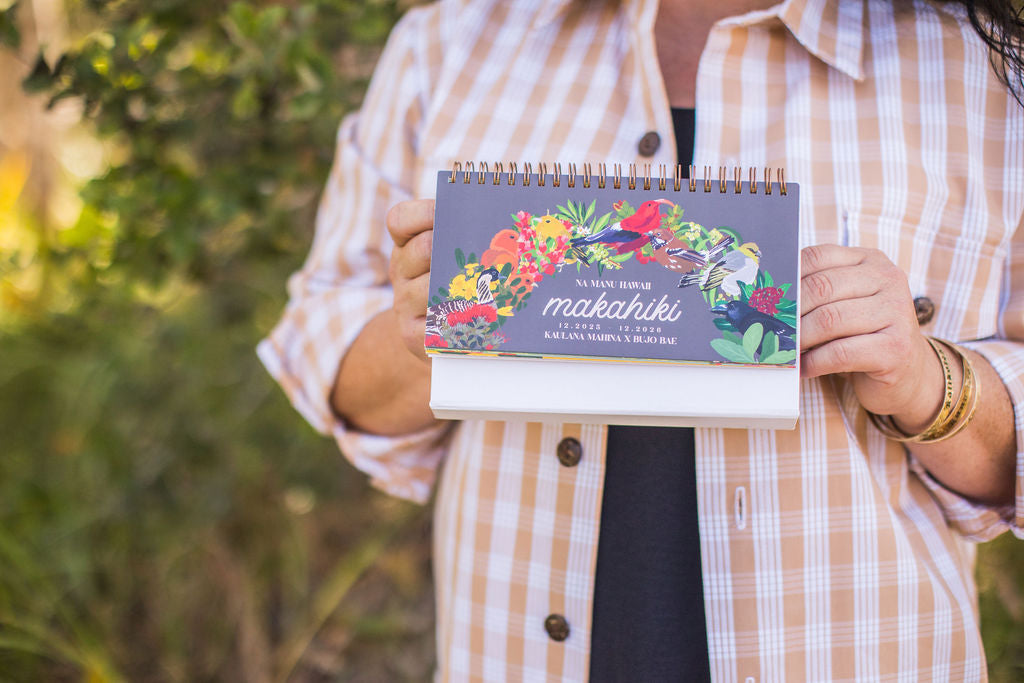 PREORDER Makahiki | DESK Calendar 12.2025 to 12.2026 by Bujo Bae x Kaulana Mahina