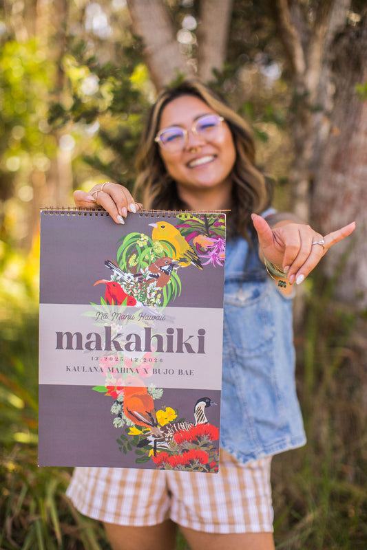 PRE ORDER Makahiki | Wall Calendar 12.2025 to 12.2026 by Bujo Bae x Kaulana Mahina