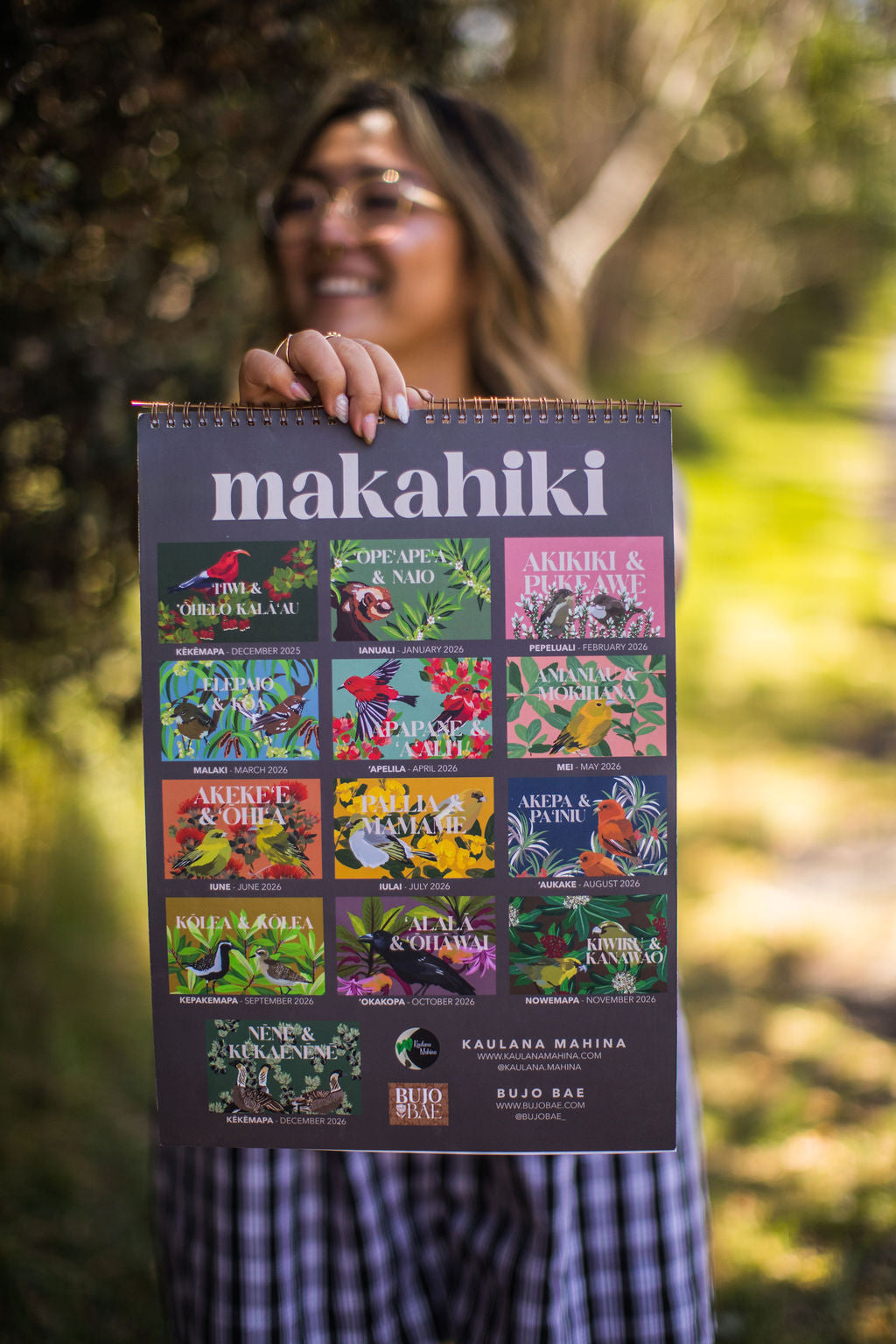 PRE ORDER Makahiki | Wall Calendar 12.2025 to 12.2026 by Bujo Bae x Kaulana Mahina