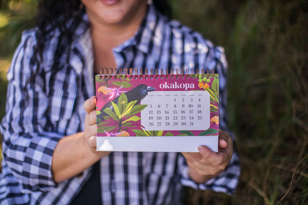 PREORDER Makahiki | DESK Calendar 12.2025 to 12.2026 by Bujo Bae x Kaulana Mahina