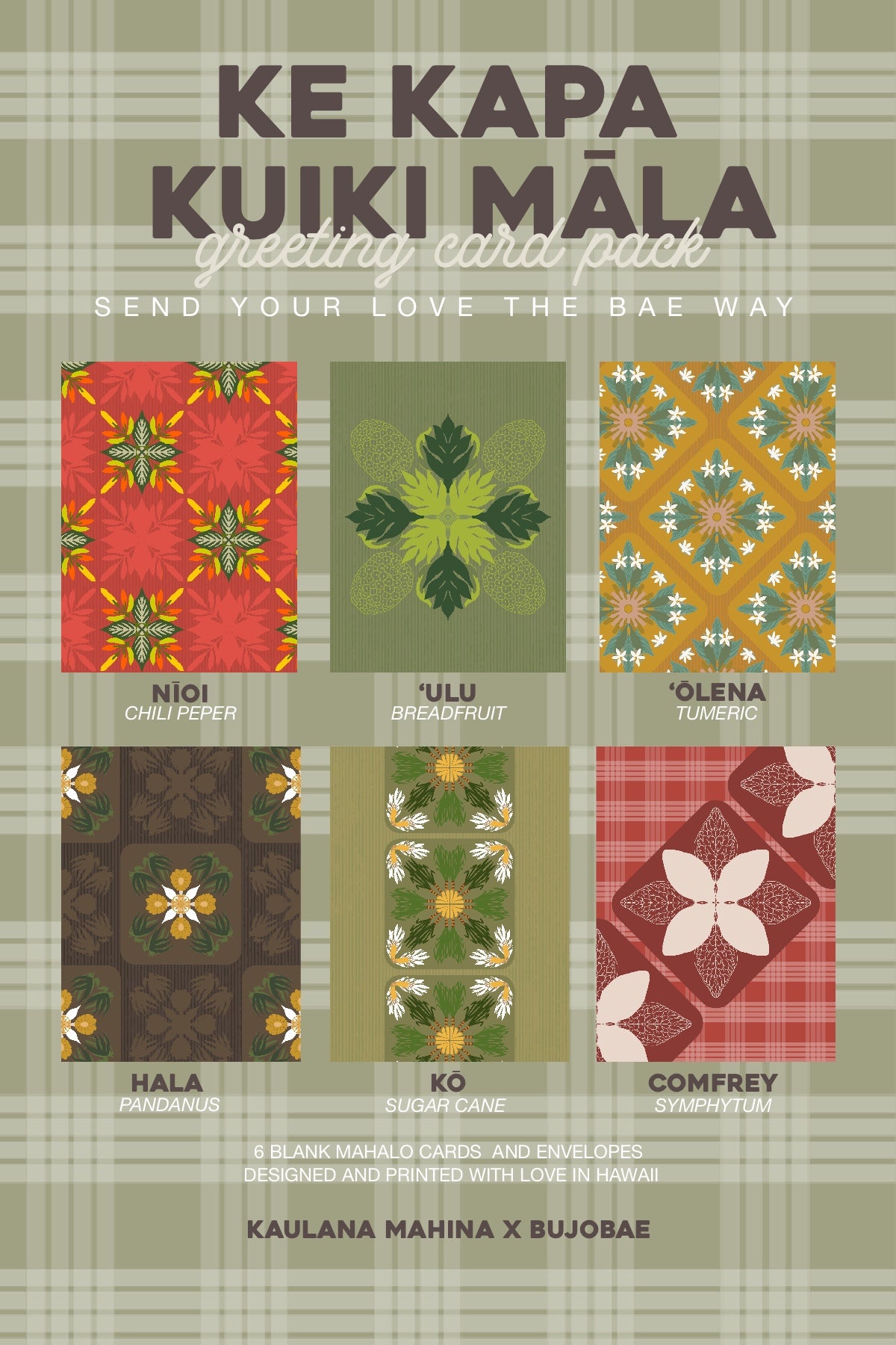 PREORDER 2027 MAKAHIKI Ke Kapa Kuiki Māla (JUL - DEC) | Greeting Card PACK